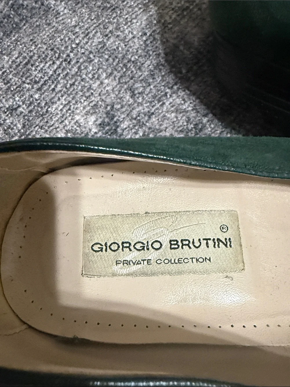 Giorgio Brutini Dark Green Suede Loafers